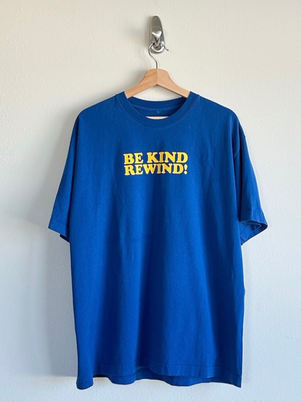 2019 Rare Dumbgood x Blockbuster Be Kind Rewind Blue Tee Size Large